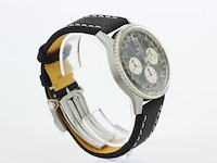 Heren chronograaf polshorloge, breitling, navytimer, zwarte wijzerplaat, 60 er jaren - afbeelding 3 van  16