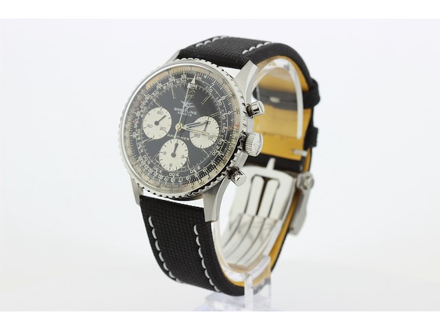 Heren chronograaf polshorloge, breitling, navytimer, zwarte wijzerplaat, 60 er jaren - afbeelding 4 van  16