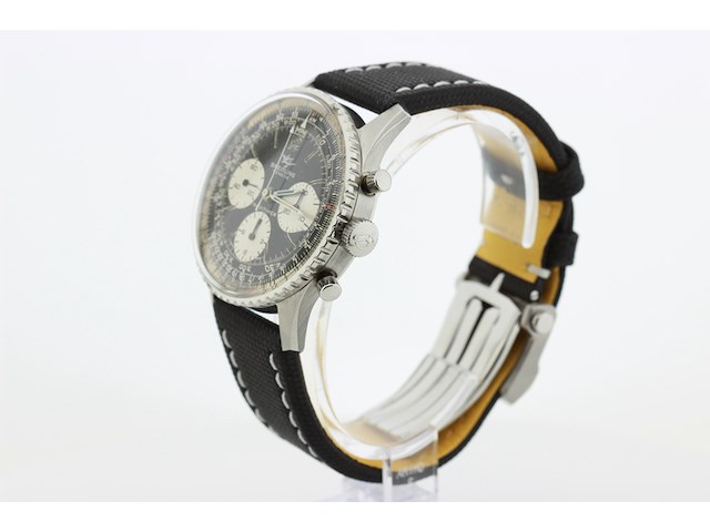 Heren chronograaf polshorloge, breitling, navytimer, zwarte wijzerplaat, 60 er jaren - afbeelding 5 van  16