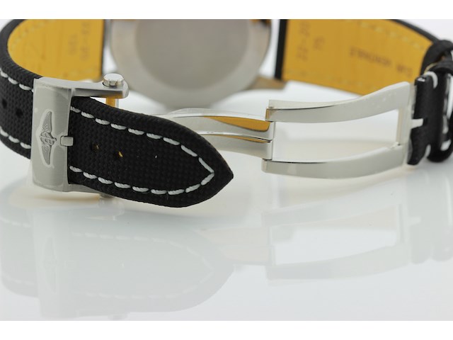 Heren chronograaf polshorloge, breitling, navytimer, zwarte wijzerplaat, 60 er jaren - afbeelding 7 van  16