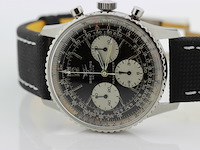 Heren chronograaf polshorloge, breitling, navytimer, zwarte wijzerplaat, 60 er jaren - afbeelding 9 van  16
