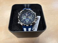Heren horloge fredric electrochron, dual time, blauw - afbeelding 1 van  4
