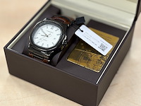 Heren horloge fredric, quartz, bruin/zilver - afbeelding 4 van  5