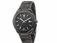 Heren horloge maserati, gunmetal 3h