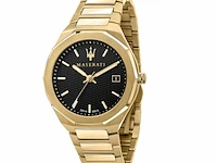 Heren horloge maserati, stile gold