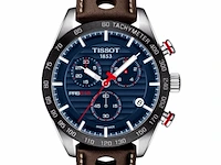 Heren horloge tissot, prs 516 chronograph, brown & blue
