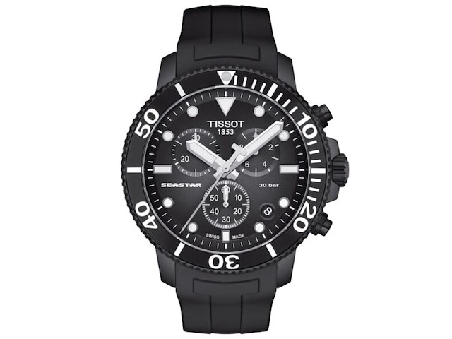 Heren horloge tissot, seastar 1000, black - afbeelding 1 van  1