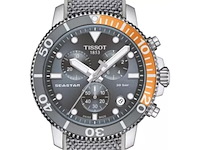 Heren horloge tissot, seastar 1000, lightblue & orange - afbeelding 1 van  1