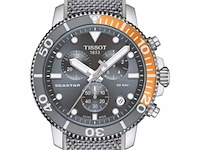 Heren horloge tissot, seastar 1000, lightblue & orange - afbeelding 1 van  1