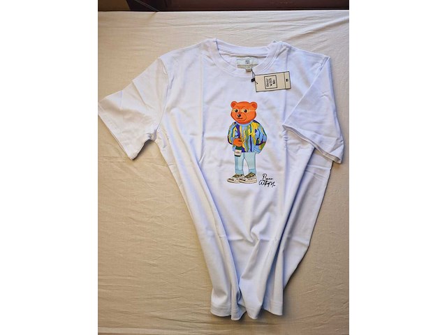 Heren kunstwerk t-shirt - bear with me - moët cartier, maat l - afbeelding 1 van  3