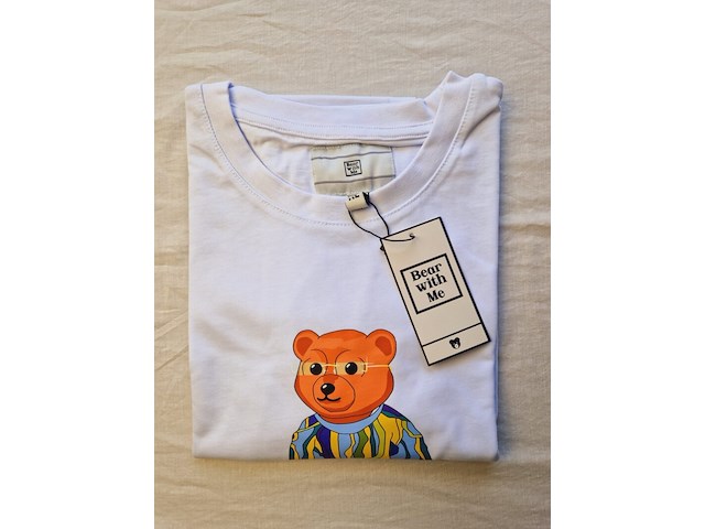 Heren kunstwerk t-shirt - bear with me - moët cartier - afbeelding 1 van  3