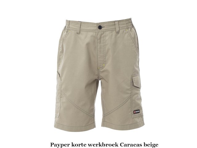 Heren payper korte werkbroek beige maat l (doos o) - afbeelding 1 van  3
