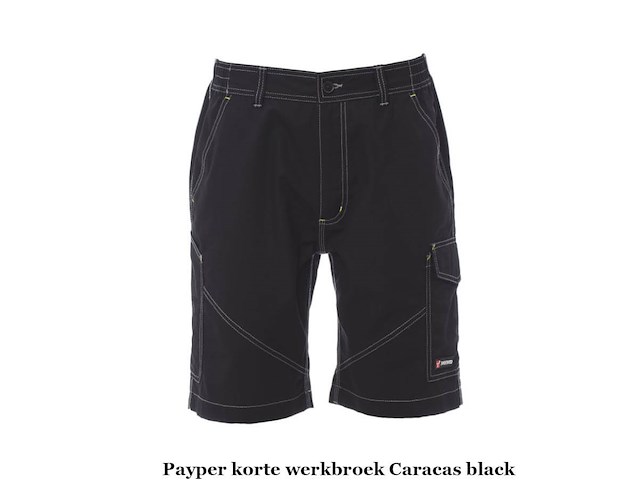Heren payper korte werkbroek zwart maat xl (doos o) - afbeelding 2 van  3