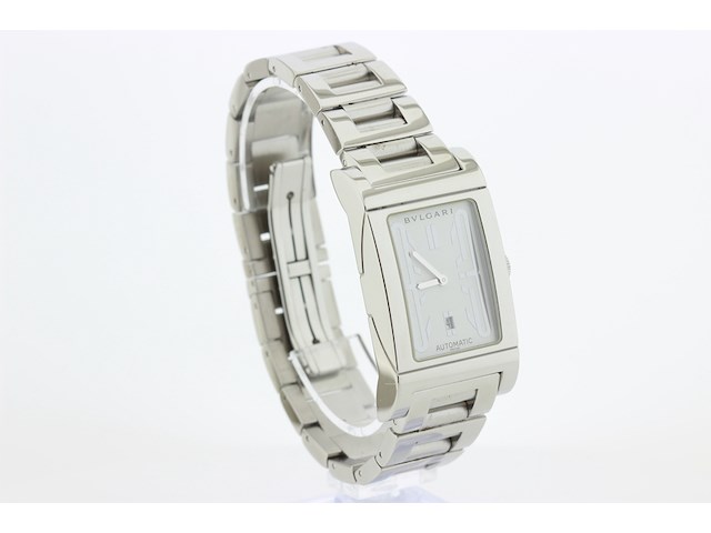 Heren polshorloge, bvlgari, rettangolo, witte wijzerplaat, ca 2000 - afbeelding 2 van  10