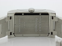 Heren polshorloge, bvlgari, rettangolo, witte wijzerplaat, ca 2000 - afbeelding 8 van  10