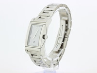 Heren polshorloge, bvlgari, rettangolo, witte wijzerplaat, ca 2000 - afbeelding 4 van  9