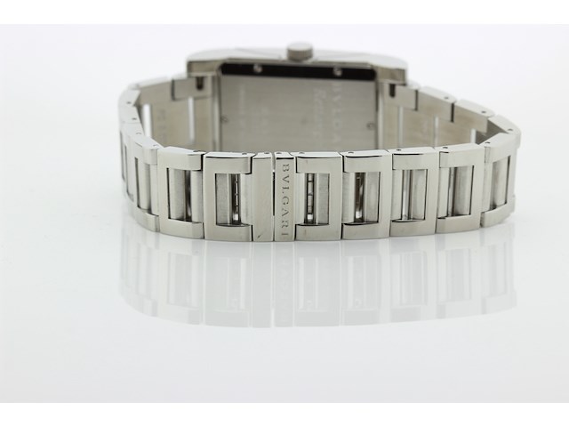 Heren polshorloge, bvlgari, rettangolo, witte wijzerplaat, ca 2000 - afbeelding 6 van  9