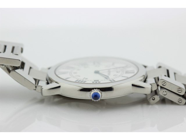 Heren polshorloge, cartier, ronde solo de cartier, witte wijzerplaat, ca. 2015 - afbeelding 6 van  11