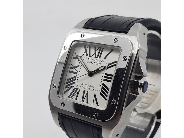 Heren polshorloge, cartier, santos 100, 2656 - afbeelding 10 van  32