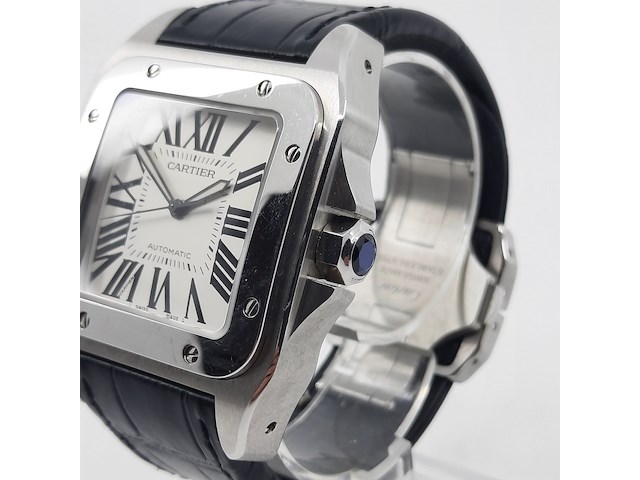 Heren polshorloge, cartier, santos 100, 2656 - afbeelding 11 van  32