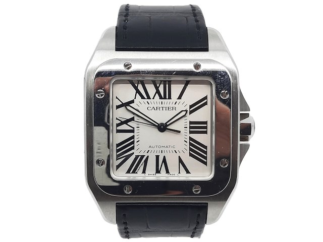 Heren polshorloge, cartier, santos 100, 2656 - afbeelding 1 van  32