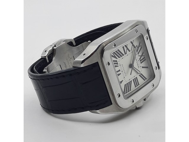 Heren polshorloge, cartier, santos 100, 2656 - afbeelding 22 van  32