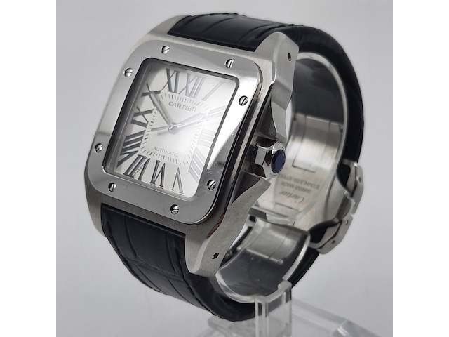 Heren polshorloge, cartier, santos 100, 2656 - afbeelding 3 van  32