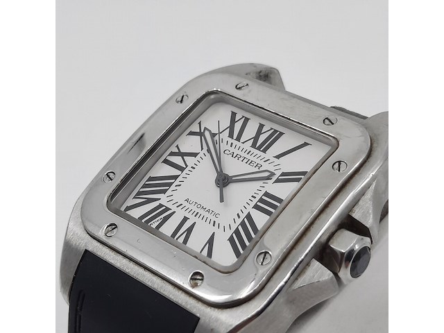 Heren polshorloge, cartier, santos 100, 2665 - afbeelding 2 van  19