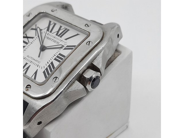 Heren polshorloge, cartier, santos 100, 2665 - afbeelding 3 van  19