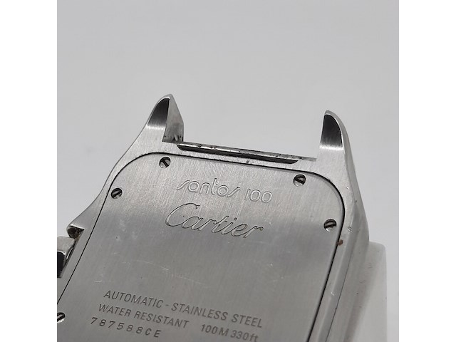Heren polshorloge, cartier, santos 100, 2665 - afbeelding 5 van  19
