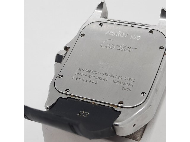 Heren polshorloge, cartier, santos 100, 2665 - afbeelding 6 van  19