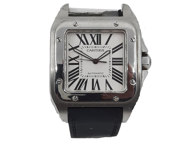 Heren polshorloge, cartier, santos 100, 2665 - afbeelding 1 van  19