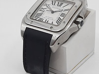 Heren polshorloge, cartier, santos 100, 2665 - afbeelding 13 van  19
