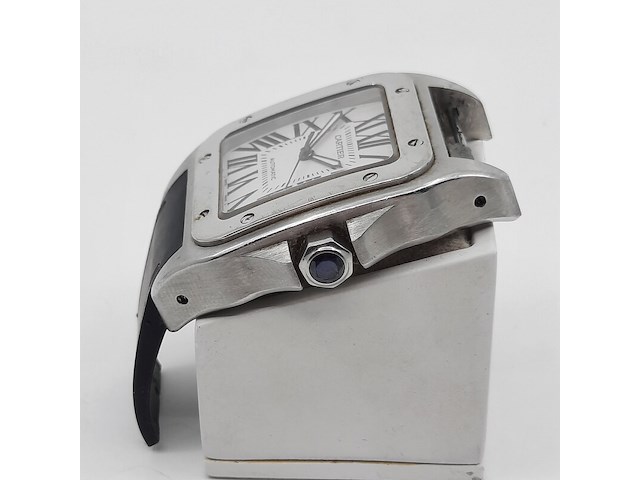 Heren polshorloge, cartier, santos 100, 2665 - afbeelding 14 van  19