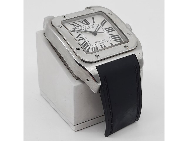 Heren polshorloge, cartier, santos 100, 2665 - afbeelding 19 van  19