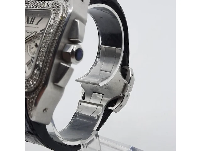 Heren polshorloge, cartier, santos 100, 2740 - afbeelding 3 van  33