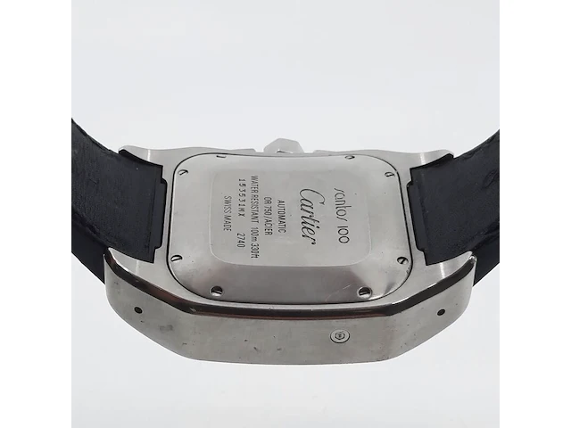 Heren polshorloge, cartier, santos 100, 2740 - afbeelding 13 van  33