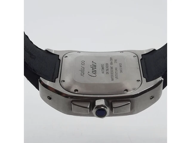 Heren polshorloge, cartier, santos 100, 2740 - afbeelding 16 van  33