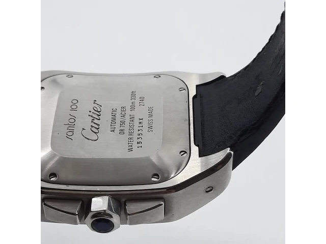 Heren polshorloge, cartier, santos 100, 2740 - afbeelding 20 van  33