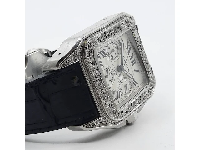 Heren polshorloge, cartier, santos 100, 2740 - afbeelding 22 van  33