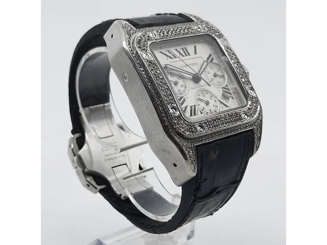 Heren polshorloge, cartier, santos 100, 2740 - afbeelding 32 van  33
