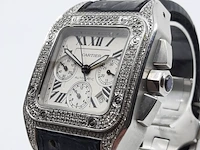 Heren polshorloge, cartier, santos 100, 2740 - afbeelding 33 van  33