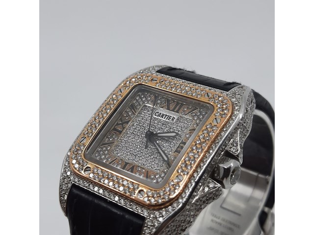 Heren polshorloge, cartier, santos 100, 2878 - afbeelding 2 van  27