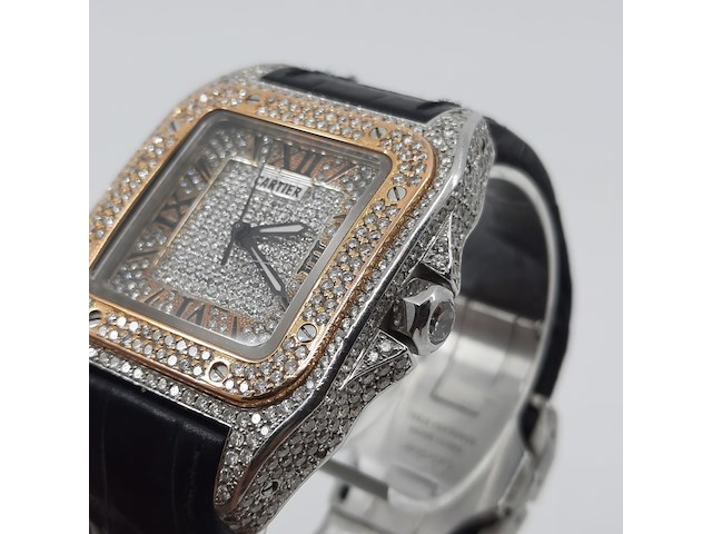 Heren polshorloge, cartier, santos 100, 2878 - afbeelding 3 van  27