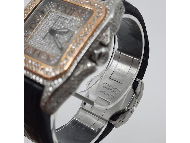 Heren polshorloge, cartier, santos 100, 2878 - afbeelding 4 van  27
