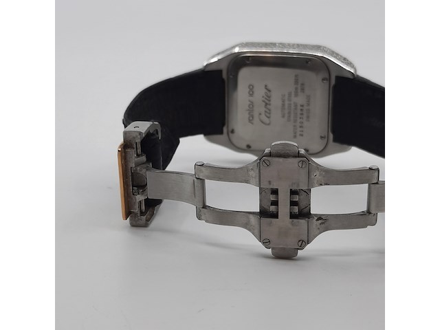 Heren polshorloge, cartier, santos 100, 2878 - afbeelding 6 van  27
