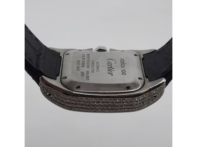 Heren polshorloge, cartier, santos 100, 2878 - afbeelding 10 van  27