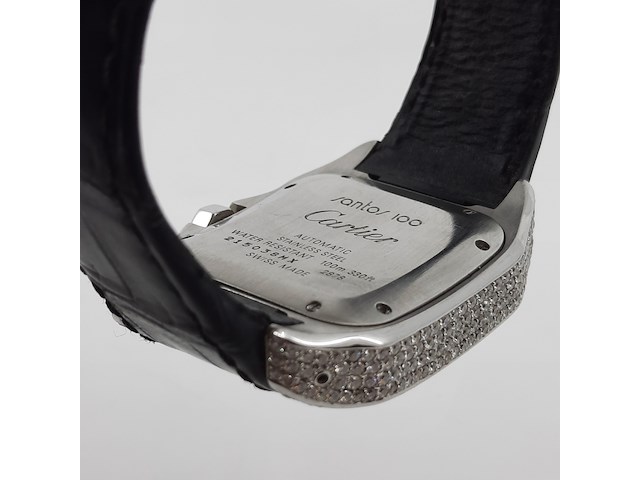 Heren polshorloge, cartier, santos 100, 2878 - afbeelding 11 van  27