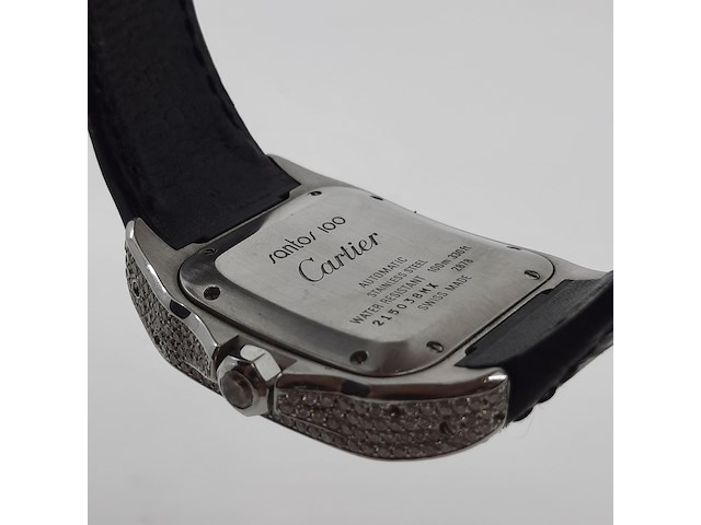Heren polshorloge, cartier, santos 100, 2878 - afbeelding 13 van  27