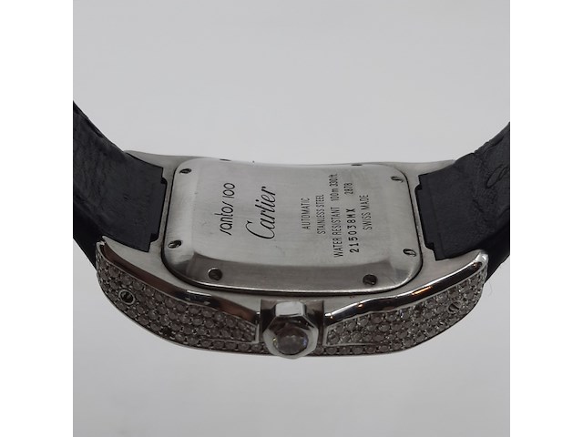 Heren polshorloge, cartier, santos 100, 2878 - afbeelding 14 van  27